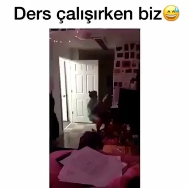 Ders çalışırken biz