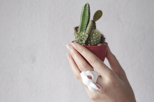 lesstalkmoreillustration: Handmade Enamel Animal Rings by Goodafternine On Etsy   *More Things & Stuff    