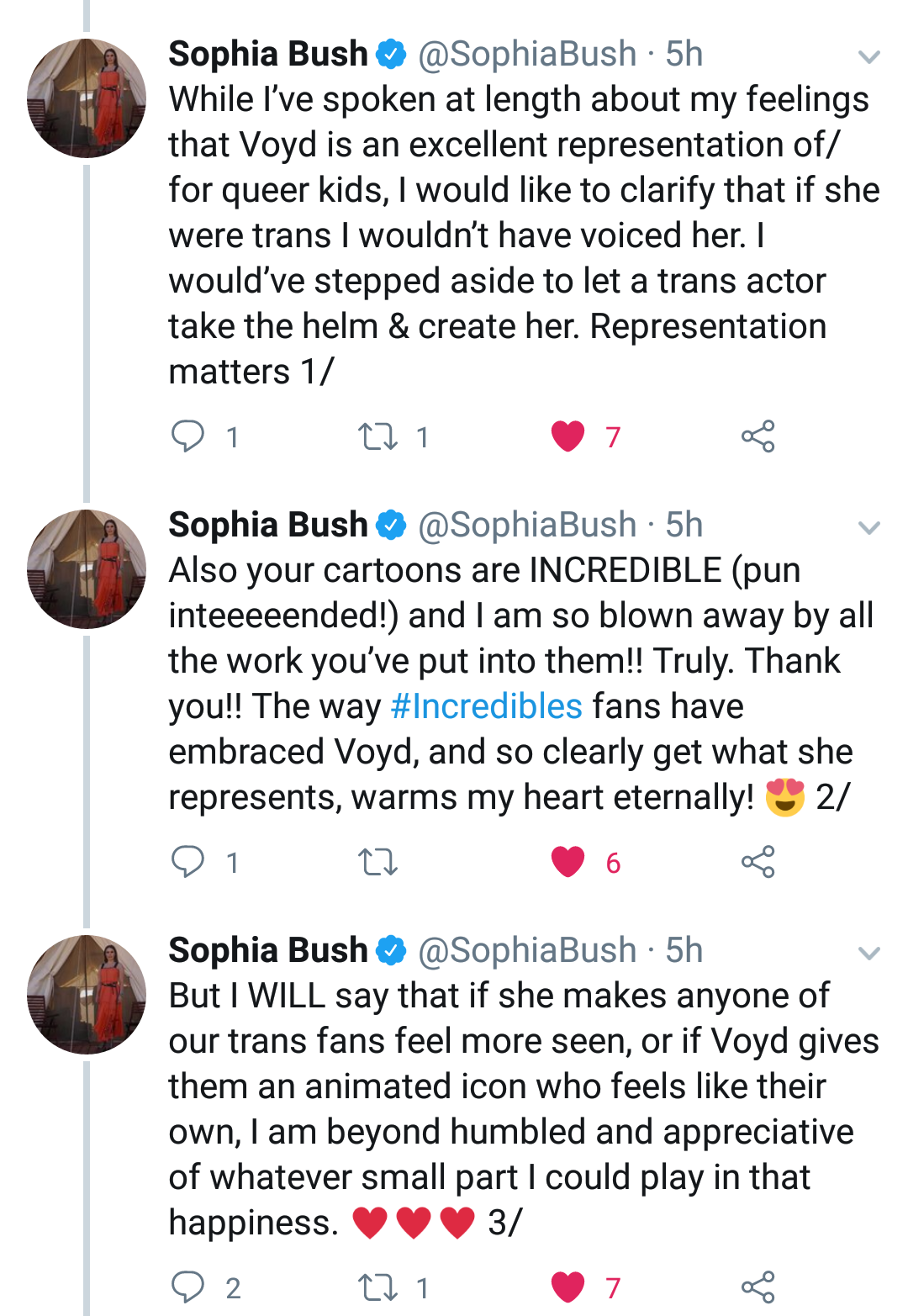 yamino:  Sophia Bush (the voice of Voyd) saw my Voyd comics!! I’m blushing all