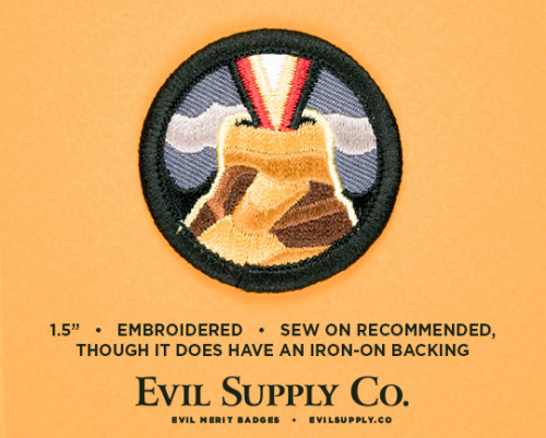 evilsupplyco:Build Volcano Lair evil merit badge ($3.00)Many villains choose volcanoes for their lai