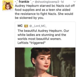 cumbler-tumbler: belleandwhistle:  nibsthefitmermaid:  antiracistfeministanarchy:  neveria:  kiwianaroha: She took up acting because the malnutrition she suffered under the nazis permanently damaged her health and prevented her from pursuing her dream