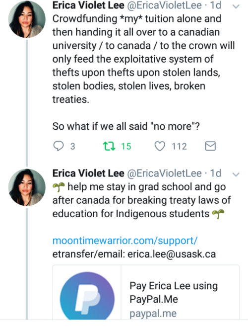 metoondncountry:twitter.com/EricaVioletLee/status/1033935362920472576Support this Indigenous