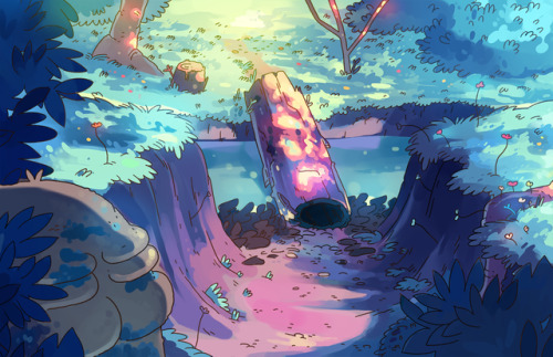 Some BGs I painted for OK KO, from The Perfect Meal, boarded by @haewon-lee and @scrotumnose.First t