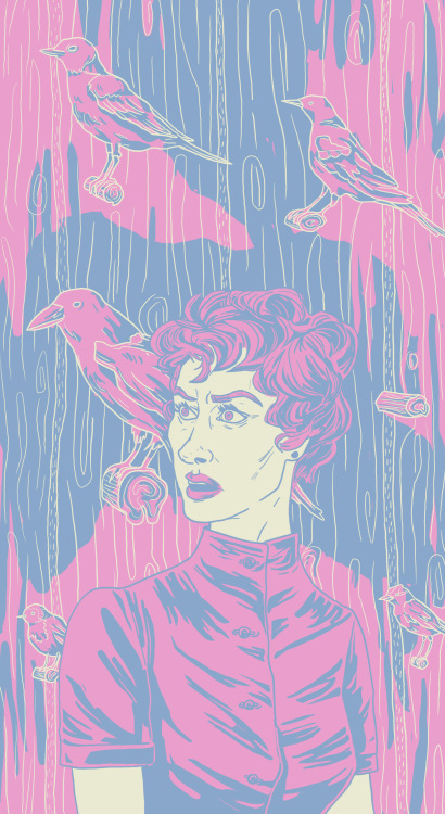 wafflability:  Did a pair of illustrations – Norman Bates and Marion Crane The true stars of Psycho were Anthony Perkins’ gazelle neck and Janet Leigh’s perpetually arched brow 