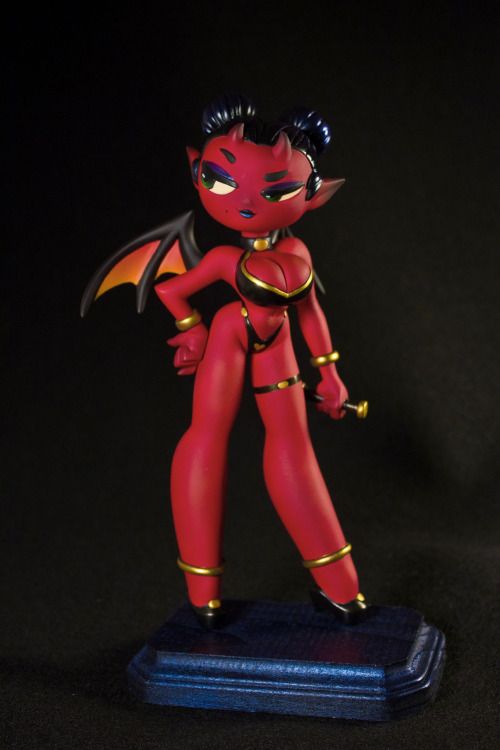 I painted my sculpt of a laughably endowed succubus!Sculpted her about a year and a half ago, but di