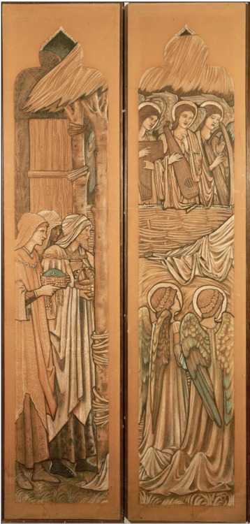 Nativity.1897.Colored chalk on brown paper.Private collection.Cartoons for the stained glass of St D
