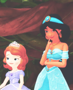 disneyismyescape:  Disney Princesses with Sofia The First (and Amber in Rapunzel’s