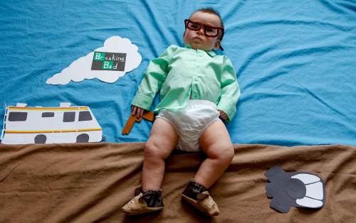 photojojo:  Photographer Karen Abad borrowed a friend’s adorable baby to create these wickedly cute images of her favorite TV shows. Baby Walter White is by far our favorite. See the rest below! Adorable Baby Plays Main Character In Your Favorite Shows