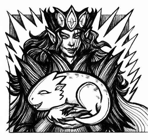 foxleycrow: Baby Glaurung, featuring his dad, Melkor. Little Glaurung looks like a potato. But he wi