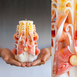 wickedclothes:  Carved Candles This candle