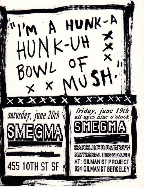 flyers, 8 1/2 x 11 in., san francisco, ca, circa 80s.