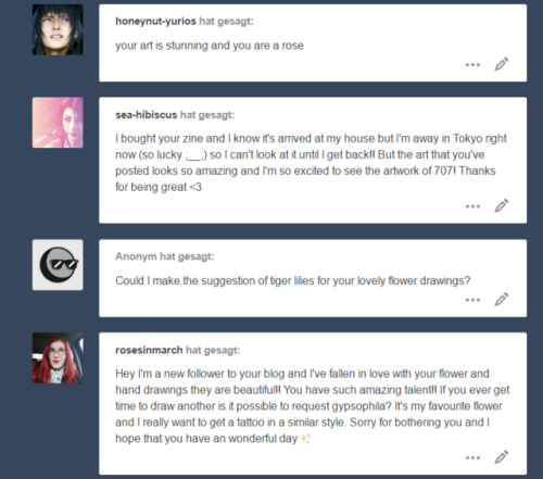 Got quite a few asks lately - I´ll try to answer them all!!1) thank you very much ^0^ there are many