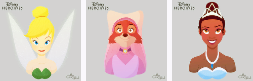 mickeyandcompany:  Disney Heroines, by MarioOscarGabriele 