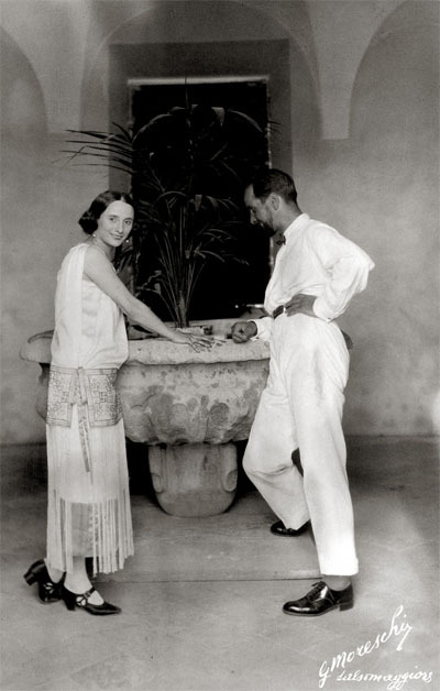 Anna Pavlova with Alexander Jacovleff-Salsomaggiore 1925 Studio fotografico Moreschi