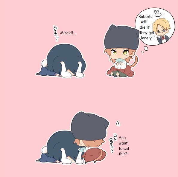 blackcat314:  Parts 1 and 2 of a Sarubun and Misakitty comic…I wonder if it is