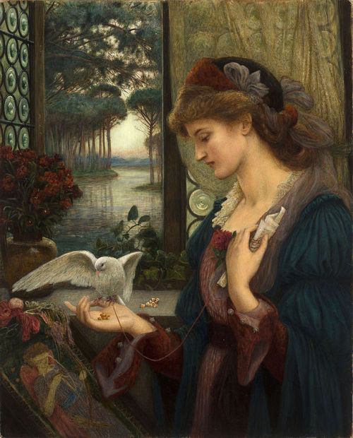 spoutziki-art:Marie Spartali Stillman - Love’s Messenger, 1885