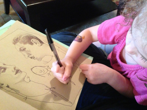 itscolossal:  Artist Collaborates with her 4-Year-Old Daughter to Create Amazing Illustrations 