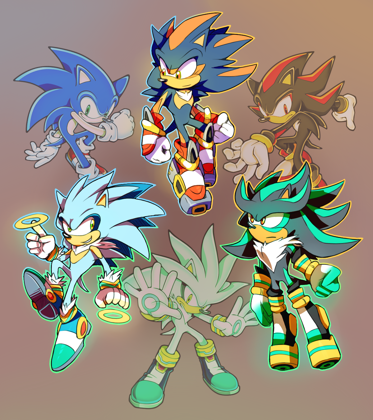 ง'̀-'́)ง  Sonic, Hedgehog art, Sonic art