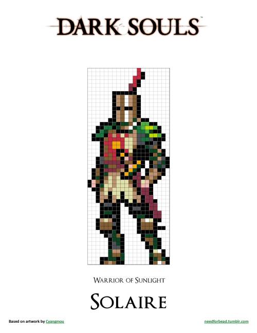 Dark Souls:  SolaireDark Souls is owned by FromSoftware, Inc.For more perler bead designs check