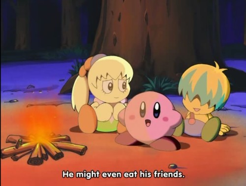 8-bitonionring:Kirby later ate his friends.