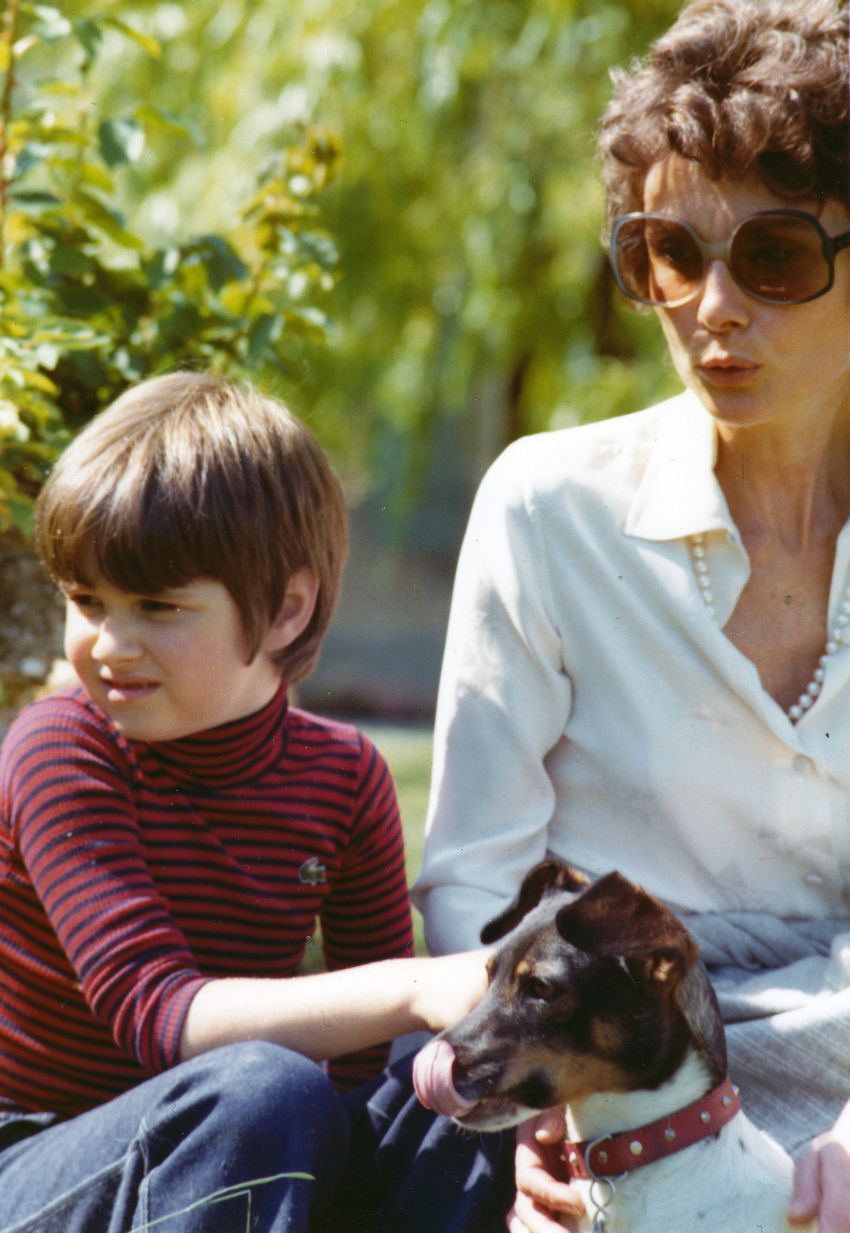 Rare Audrey Hepburn Audrey And Her Son Luca In Switzerland 1975