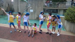 xwindsongx:  Yowapeda fountain side photoshoot favorites 10/? tag yourselves and your friends! princessofpride and rachel-shae are Manami and Onoda on the far leftwhizbeegirl is Manami with our friend Bethany as Onoda next to them   The Manami and Onoda