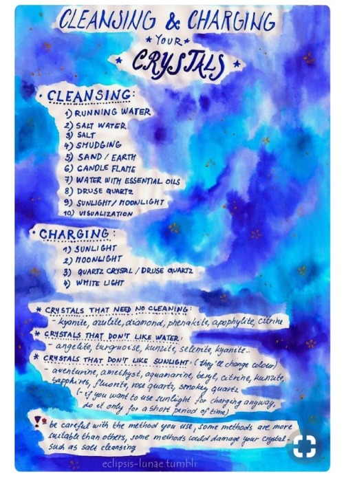 Cleansing & charging crystals