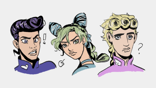 Jojo face studies. I liked how Joseph came out the most! 