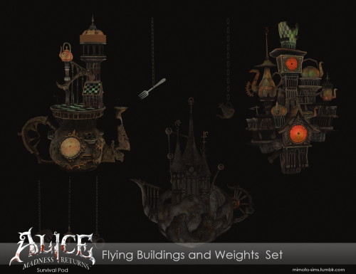 Alice Madness Returns Flying BuildingsExtracted and converted from original game “Alice Madnes