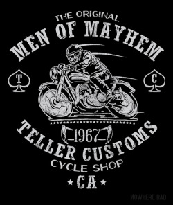 nowherebad:  A new tee and if you’re looking for a new gang to ride with this could be for you. Teller Customs by CoD Designs is on sale for only 2 days ผ at www.nowherebad.com