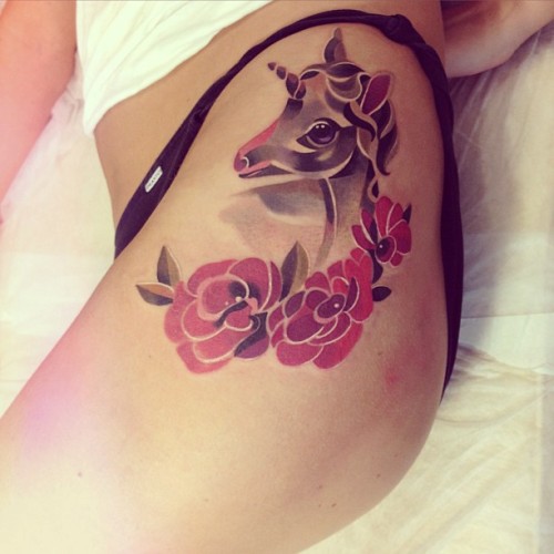 handsome-sharks: garbidge: soulbeneaththesurface: Watercolour-like tattoos by Sasha Unisex [x] Ideal