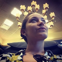 missdanidaniels:  I wore my Diplomatic-Chandelier-Crown today. 👸💁👑