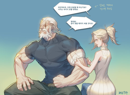 overwatchandchill:Overwatch] Reinhardt : MERCY byHaje714Mercy: “Reinhardt, isn’t it abou