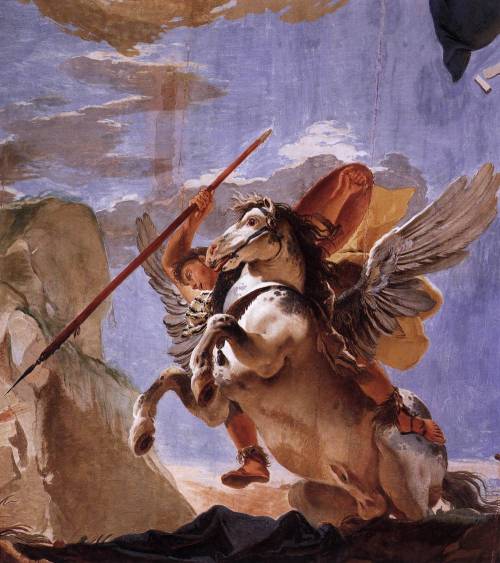 tierradentro:“The Force of Eloquence, Bellerophon and Pegasus” (detail), c.1723, Giovanni Battista T