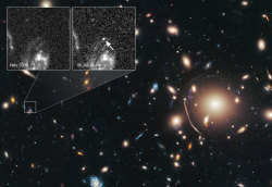 just–space:  Galaxy Cluster Magnifies