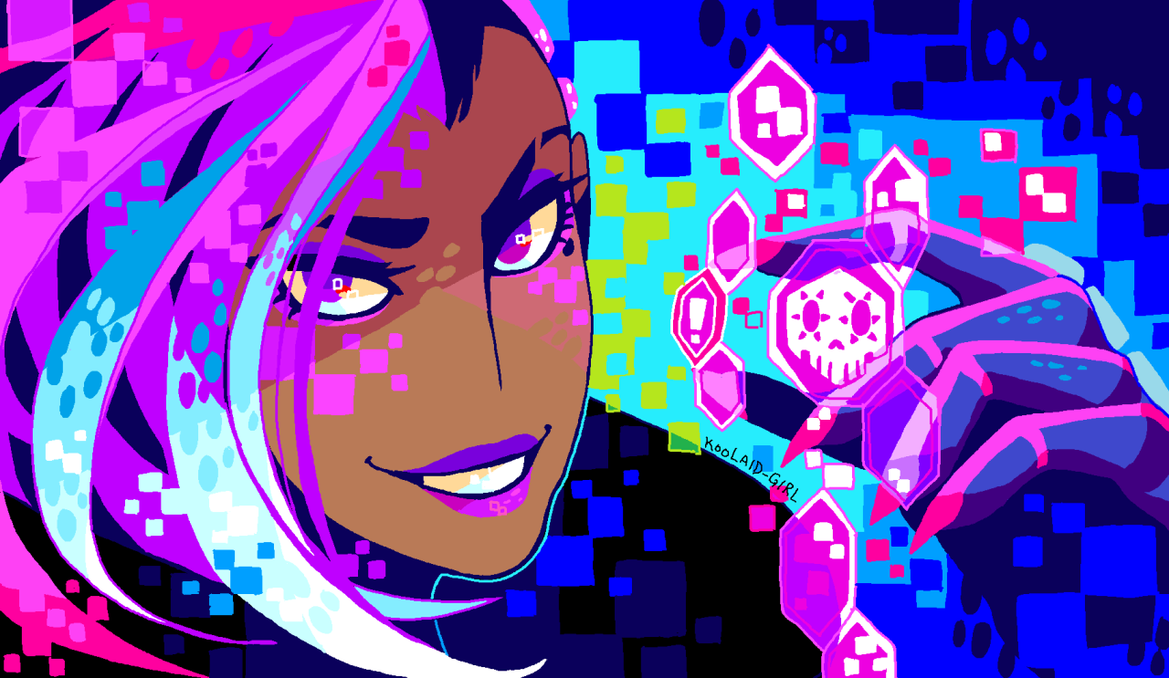 koolaid-girl:  Sombra babe. *Kinda gave up because I got tired of drawing squares…