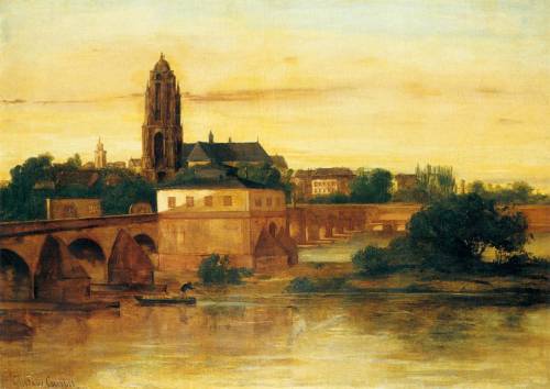 centuriespast: COURBET, GustaveView of Frankfurt am Main1858Oil on canvas, 54 x 78 cmStädelsche