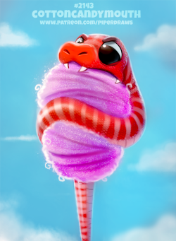 cryptid-creations: Daily Paint 2143. Cottoncandymouth