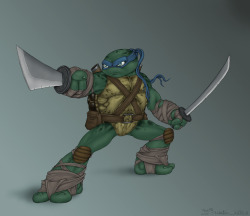 trashbindoodles:  More old stuff.TMNT fan art. Not based on any particular version.