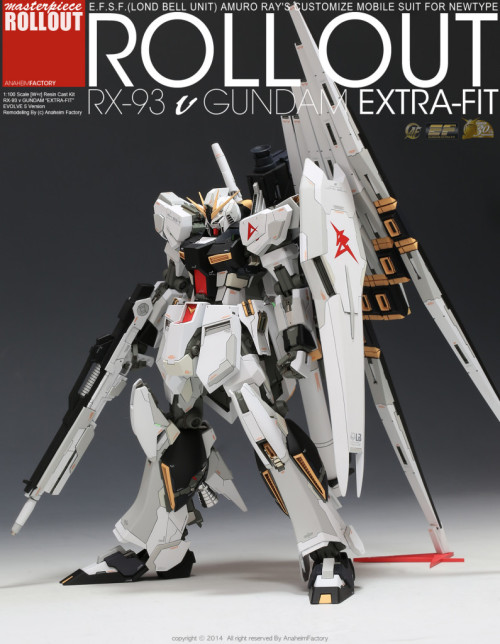 1/100 [W r] resin Cast Kit RX-93 Nu Gundam Extra-Fit EVOLVE 5 Ver. Remodeled by Anaheim Factory.(via