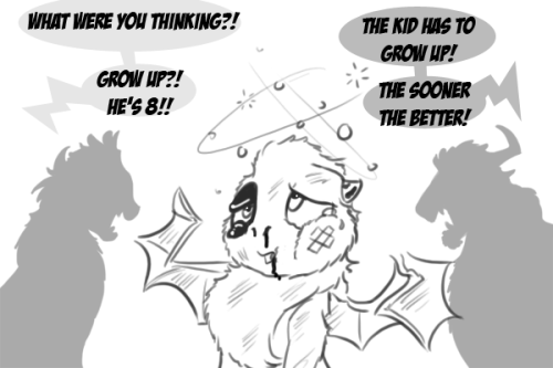 T__T Poor little guy…