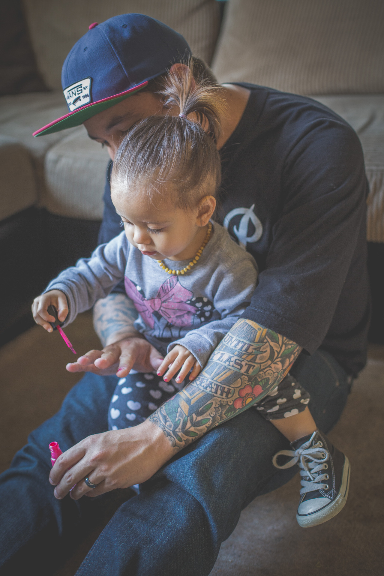 kidsraisingkids:  So this happened today -__- And I can’t get it off my nails…or