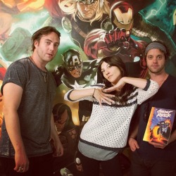 marvelentertainment:  Check out the band, Nico Vega, as they visited Marvel HQ yesterday!   eu fui ai uhuuul