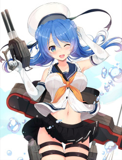 vavandamu:   【艦これ】「浦風ちゃん！」イラスト/陽炎