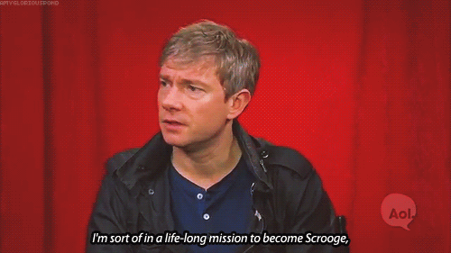 Martin: I’m sort of in a life-long mission to become Scrooge, and it (Bilbo’s dressing g