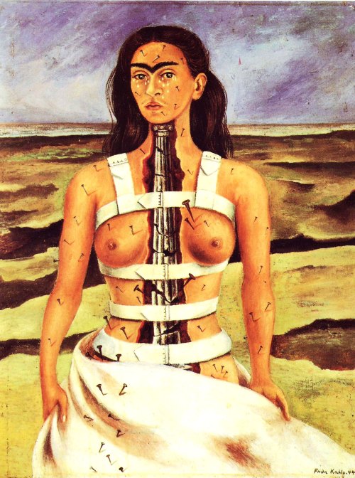 aizobnomragym:  Frida Kahlo “La Columna Rota”