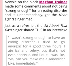 thatdoctortho:  Demi stands up to Meghan Trainor for referring to anorexia as a “diet”