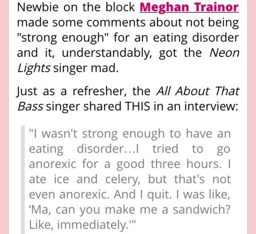 thatdoctortho:  Demi stands up to Meghan Trainor for referring to anorexia as a “diet”