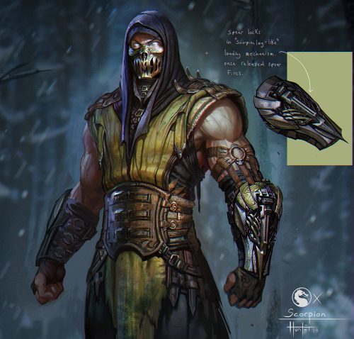 Scorpion concept art from Mortal Kombat X by Hunter Schulz