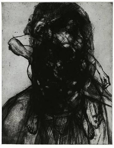 uvre:Layered Portrait (After Lucian Freud), Glenn Brown, 2008.